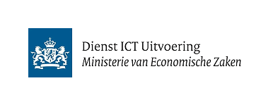 Logo van Dienst ICT Uitvoering, onderdeel van het Ministerie van Economische Zaken.